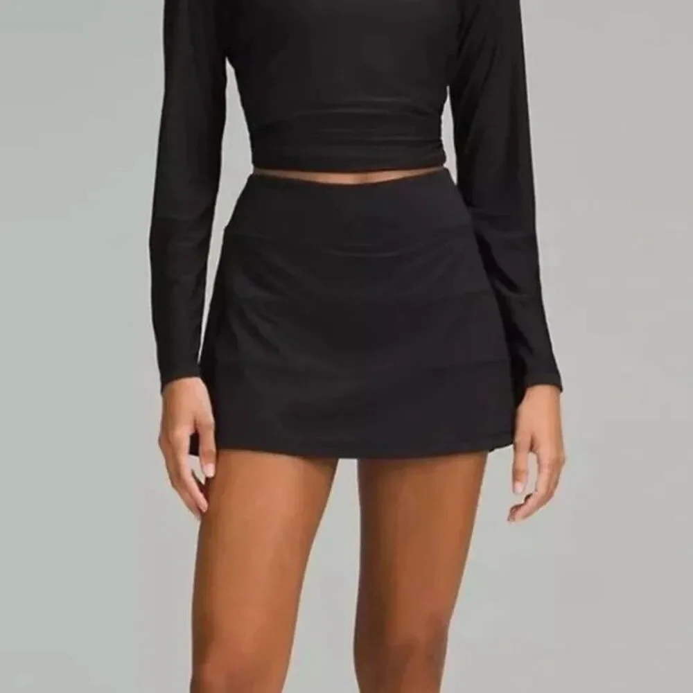 LULULEMON Women's EUC black Pace Rival tennis Skirt Skort - size 10